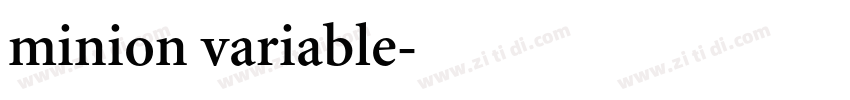 minion variable字体转换